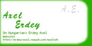 axel erdey business card